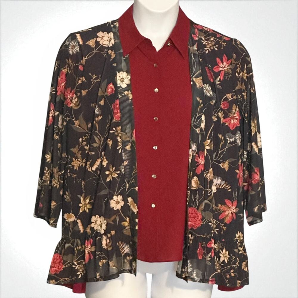 Vintage Talbots Silk Button Up Blouse Shirt Size … - image 8